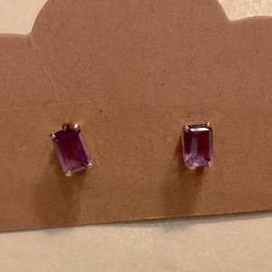 14Kt gold amethyst earrings